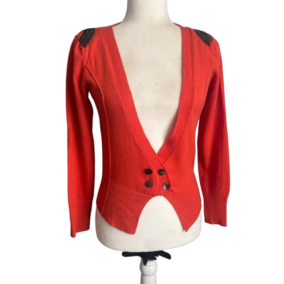 Love Moschino Sweaters - Love Moschino Chain Detail Cardigan Sweater